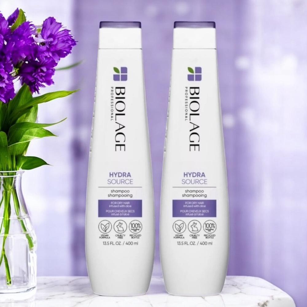 2 BIOLAGE Hydrasource Shampoo’s 13.5 fl oz each Infused w Aloe